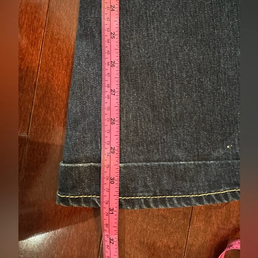 True Religion Womens Flare Jeans in Dark Blue Wash - Picture 3 of 12